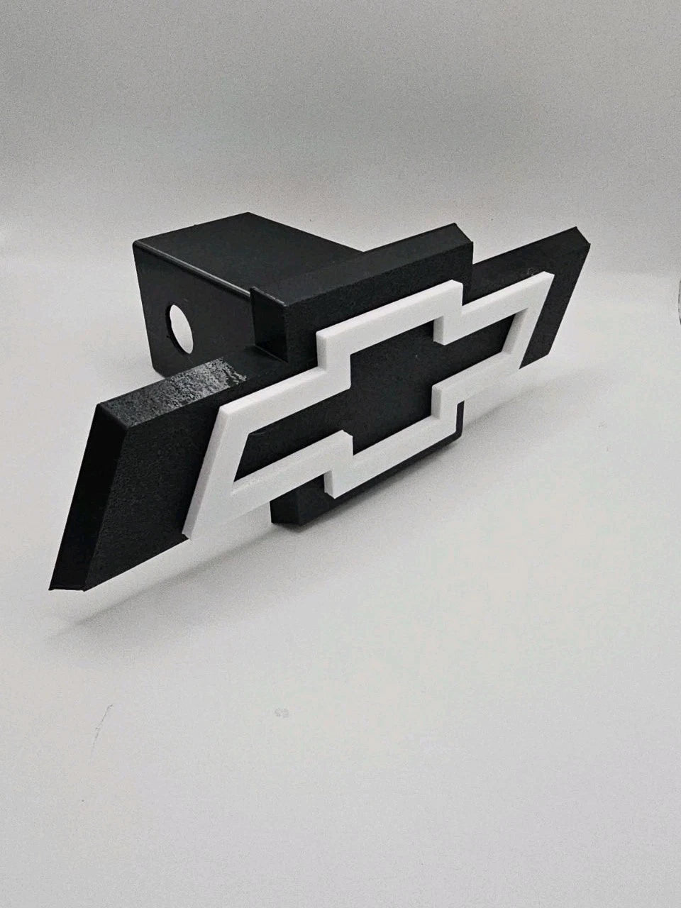 Chevrolet Chevy Tow Hitch Cover/Plug/Cap for 2" Receivers Black & White 3D