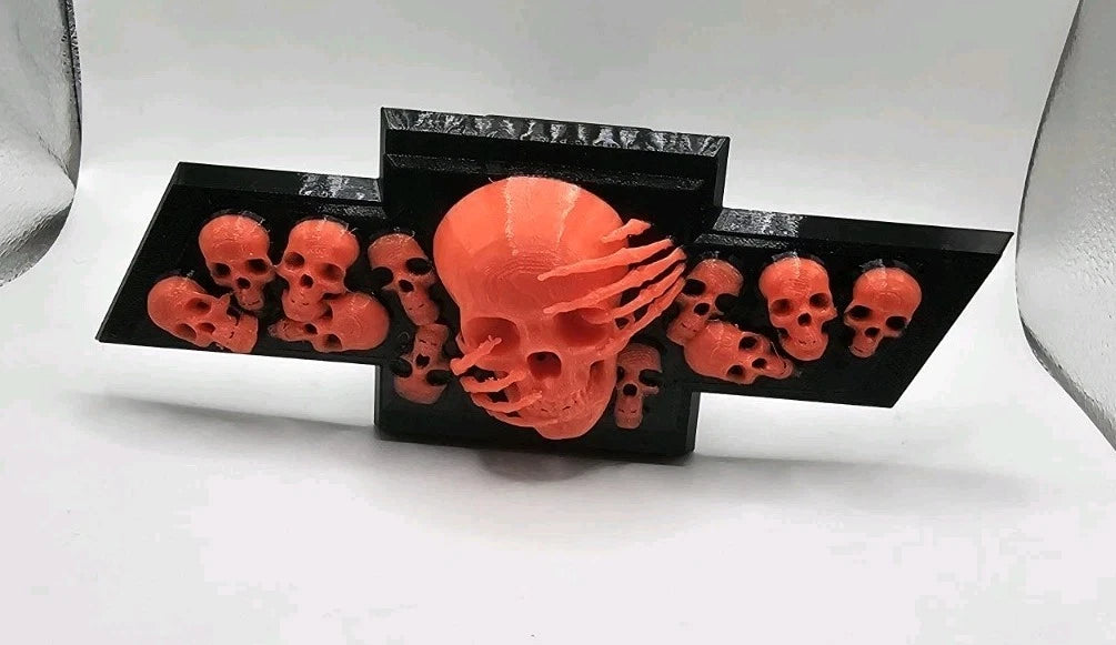 Chevrolet Chevy Tow Hitch Skulls Cover/Plug/Cap for 2" Receivers Black Red