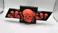 Chevrolet Chevy Tow Hitch Skulls Cover/Plug/Cap for 2" Receivers Black Red
