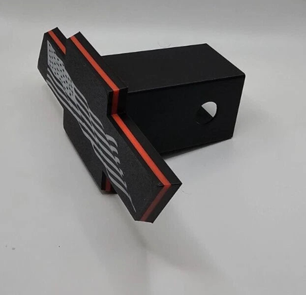 Chevrolet Chevy Tow Hitch Cover/Plug/Cap for 2" Receivers Black USA Flag Stripe