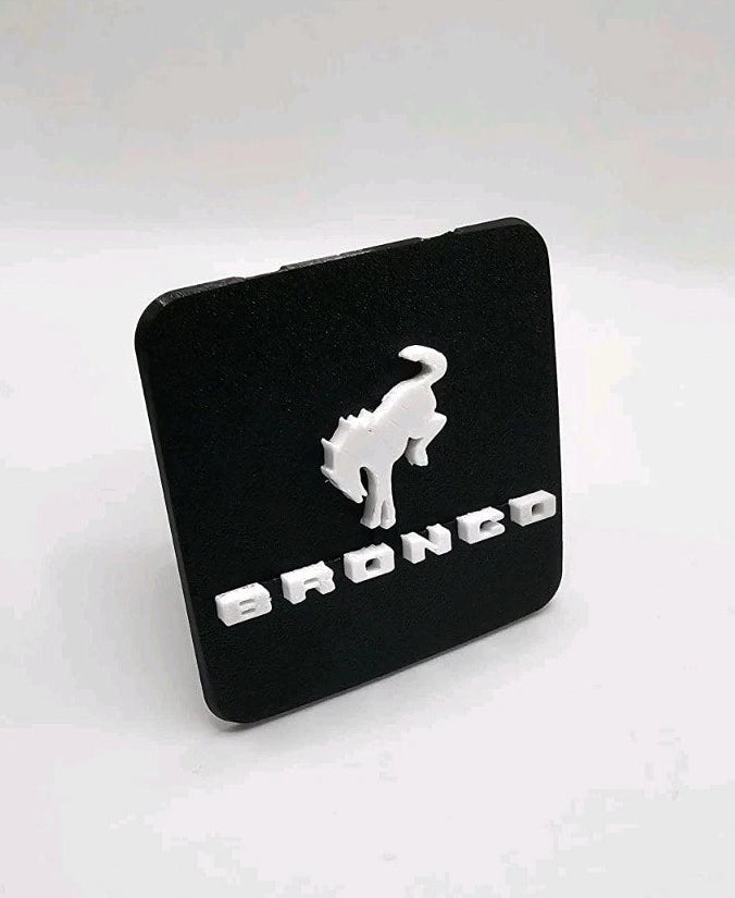 Ford Bronco SUV Hitch Black White Cover/Plug/Cap for 2" Receivers