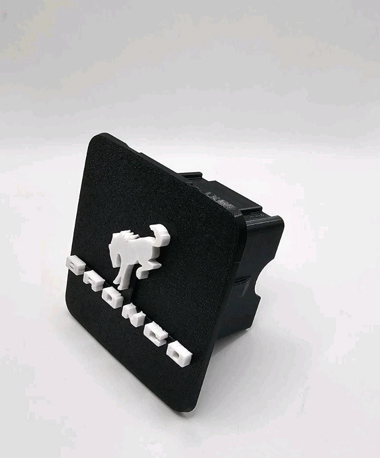 Ford Bronco SUV Hitch Black White Cover/Plug/Cap for 2" Receivers