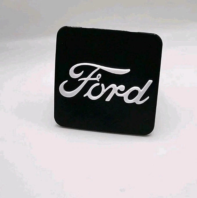Ford SUV Truck Black White Tow Hitch Cover/Plug/Cap for 2" Receivers
