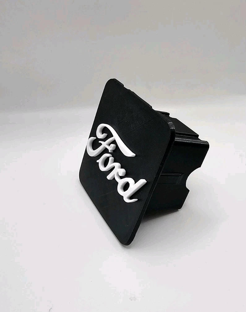 Ford SUV Truck Black White Tow Hitch Cover/Plug/Cap for 2" Receivers