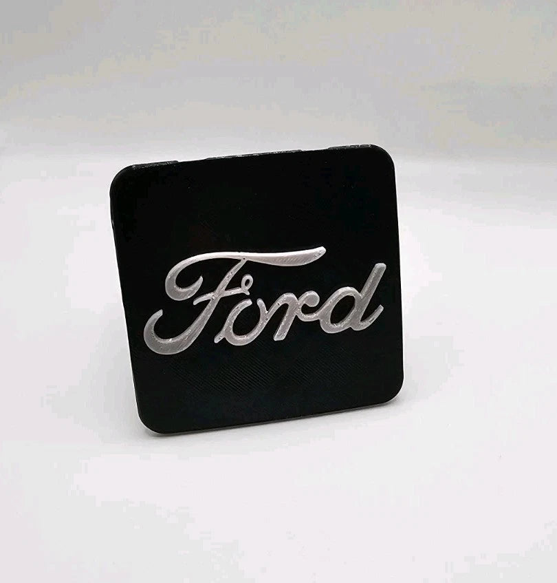 Ford Truck SUV Black In Silver Gray Tow Hitch Cover/Plug/Cap for 2" Receivers