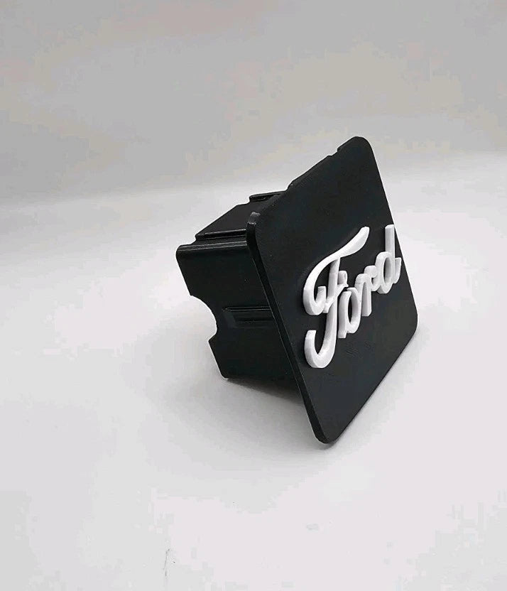 Ford SUV Truck Black White Tow Hitch Cover/Plug/Cap for 2" Receivers