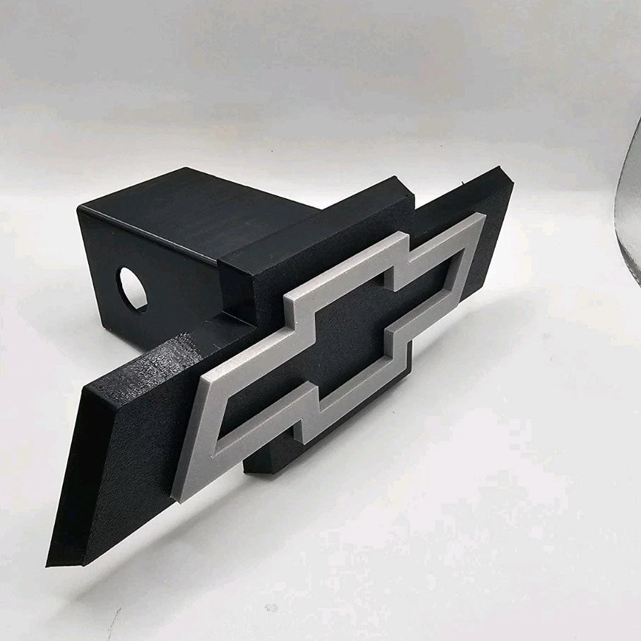 Chevrolet Chevy Tow Hitch Cover/Plug/Cap for 2" Receivers Black Silver Gray 3D